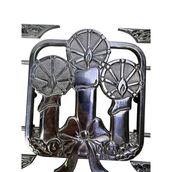 Lenox Yuletide Metal Holiday Vintage 1980's Expandable Trivet 8 x 13 - Picture 5 of 9